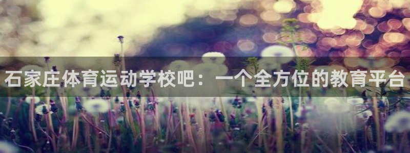 MK体育官方正版app娱乐：石家庄体育运动学校吧：一个全方位