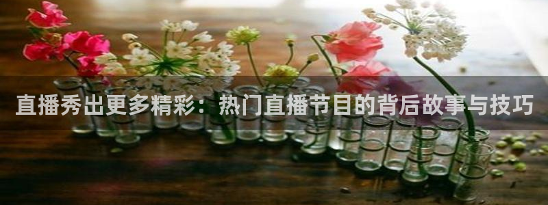 乐球直播免费观看高清版：直播秀出更多精彩：热门直播节目的背后故事与技巧